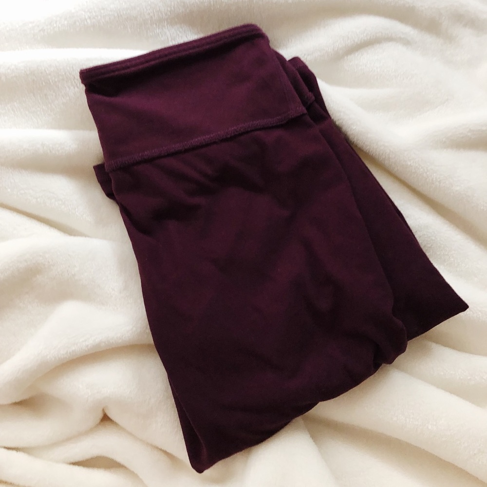 Plum full length high waist legging